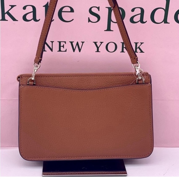 Kate Spade Leila Small flap Crossbody Warm Gingerbread - Picture 6 of 13